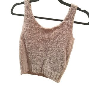 Skims cozy knit tank top pink